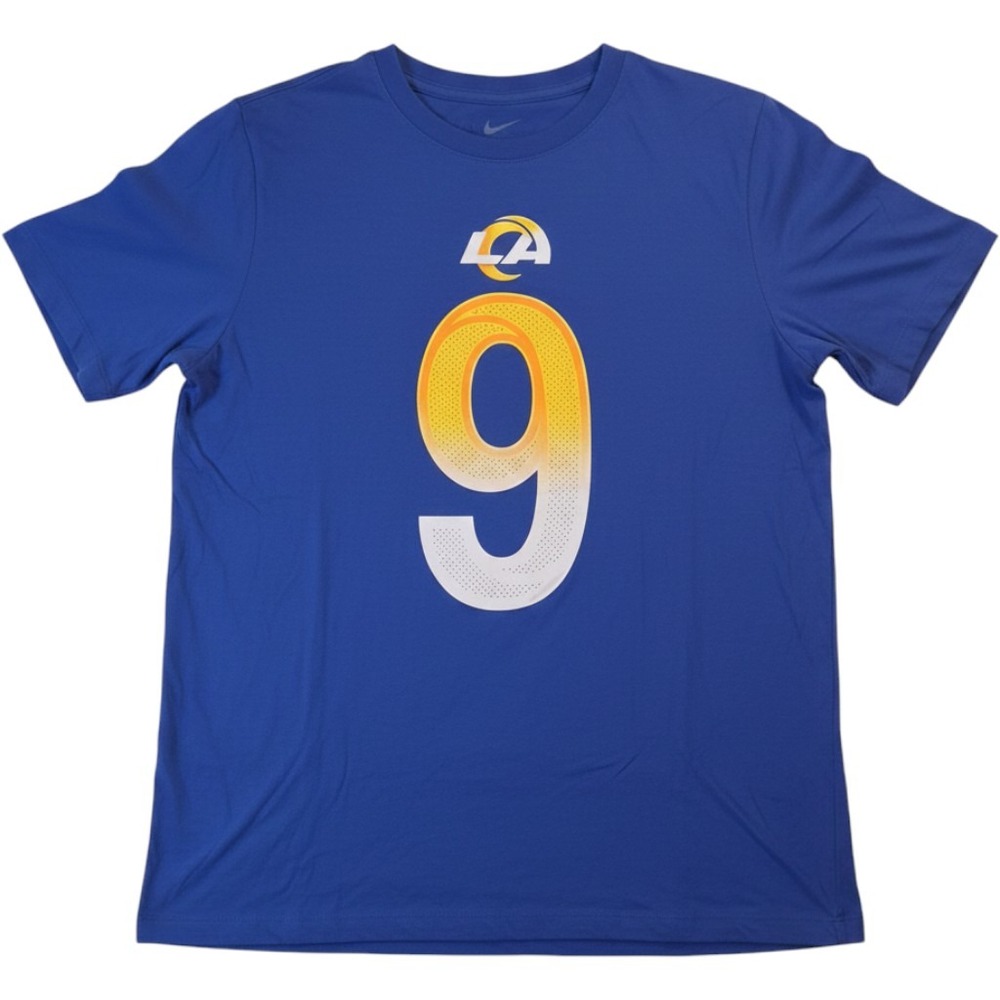 Nike T-Shirt Mens L Blue New Los Angeles Rams Matthew Stafford 9 N199-4EV-95F